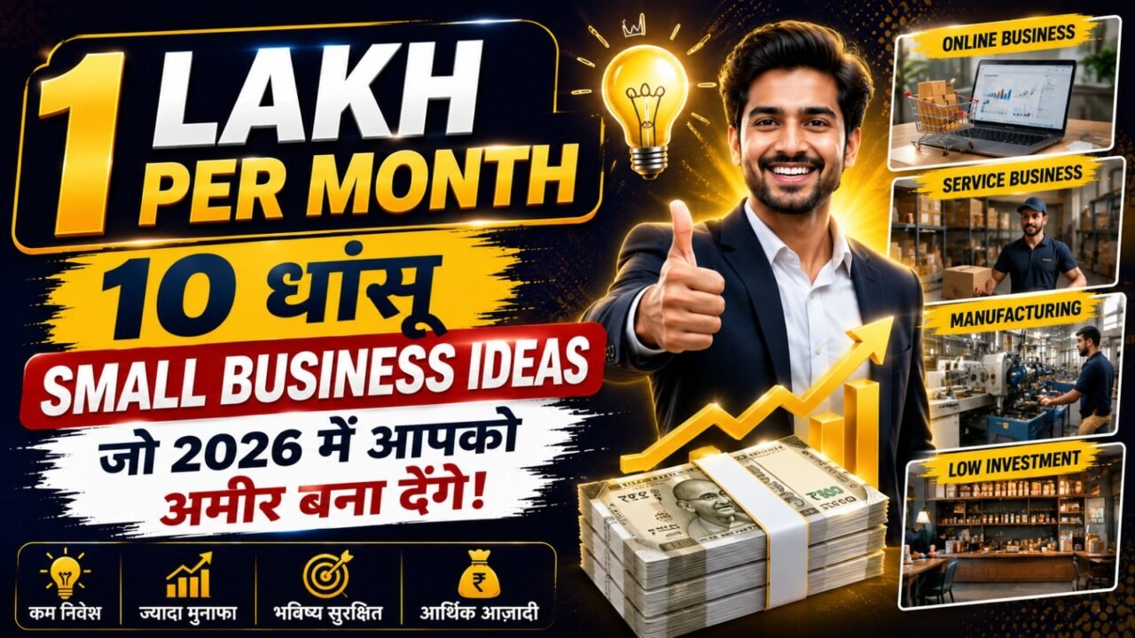 1 Lakh Per Month: 10 धांसू Small Business Ideas जो 2026 में आपको अमीर बना देंगे!