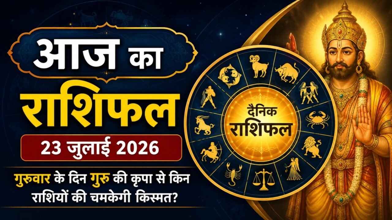Aaj Ka Rashifal 23 July 2026: गुरुवार के दिन गुरु की कृपा से किन राशियों की चमकेगी किस्मत? Daily Horoscope