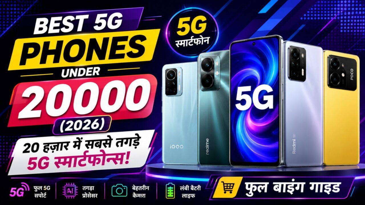 Best 5G Phones Under 20000 (2026): 20 हज़ार में सबसे तगड़े 5G स्मार्टफोन्स! फुल बाइंग गाइड