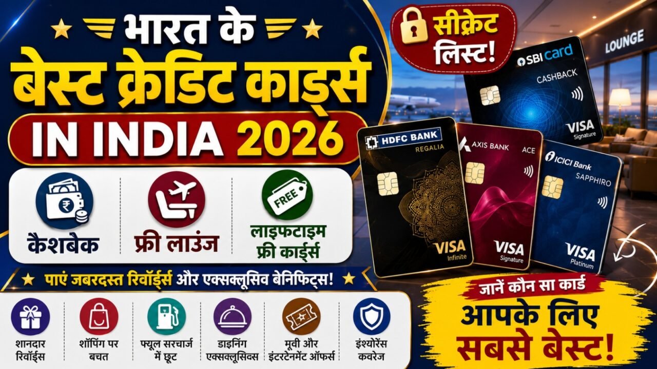 Best Credit Cards in India 2026: कैशबैक, फ्री लाउंज और लाइफटाइम फ्री कार्ड्स की सीक्रेट लिस्ट!