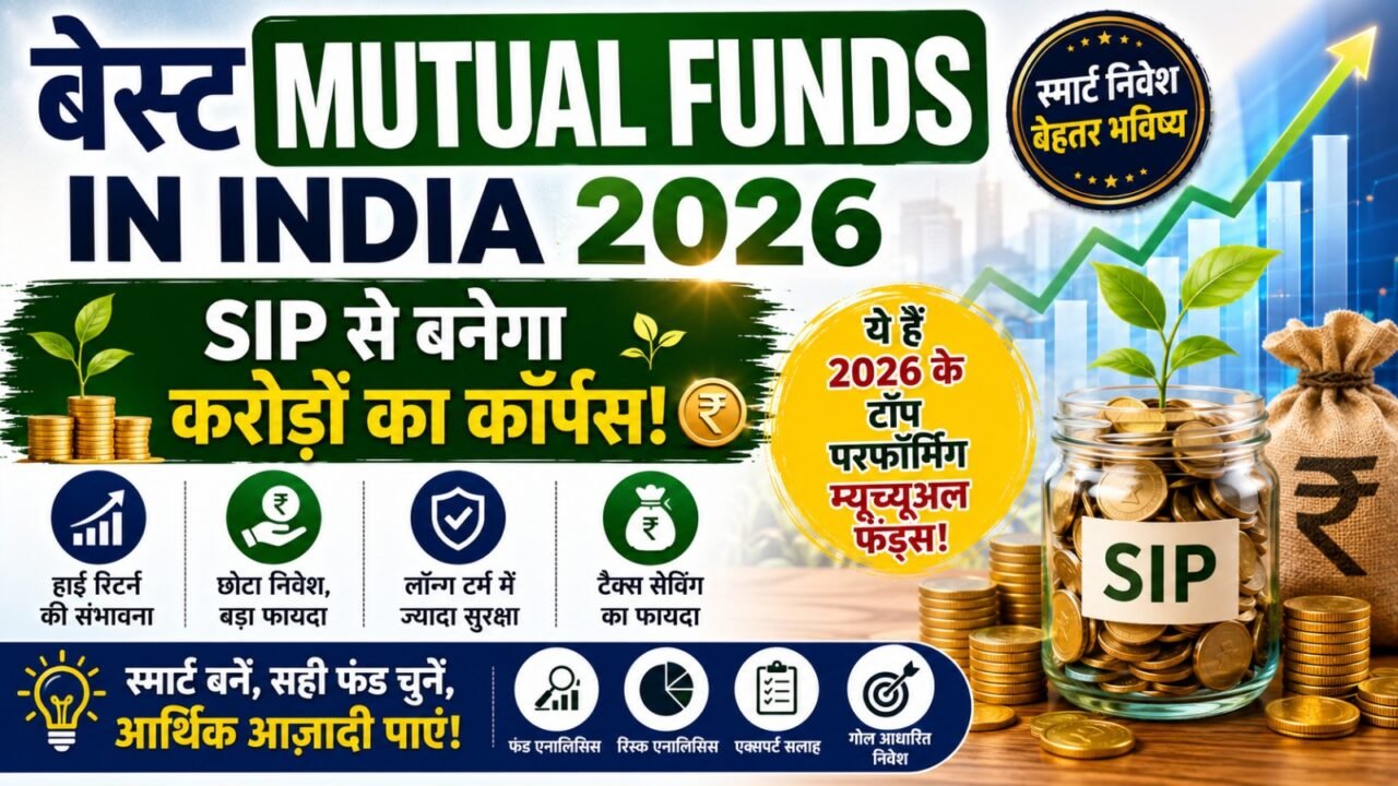Best Mutual Funds in India 2026: SIP से बनेगा करोड़ों का कॉर्पस! ये हैं 2026 के टॉप परफॉर्मिंग म्यूच्यूअल फंड्स (Full Guide)