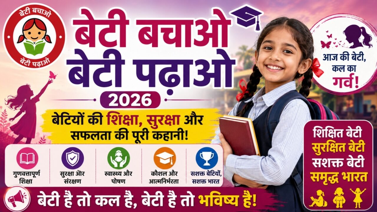 Beti Bachao Beti Padhao 2026: बेटियों की शिक्षा, सुरक्षा और सफलता की पूरी कहानी (Full Guide)