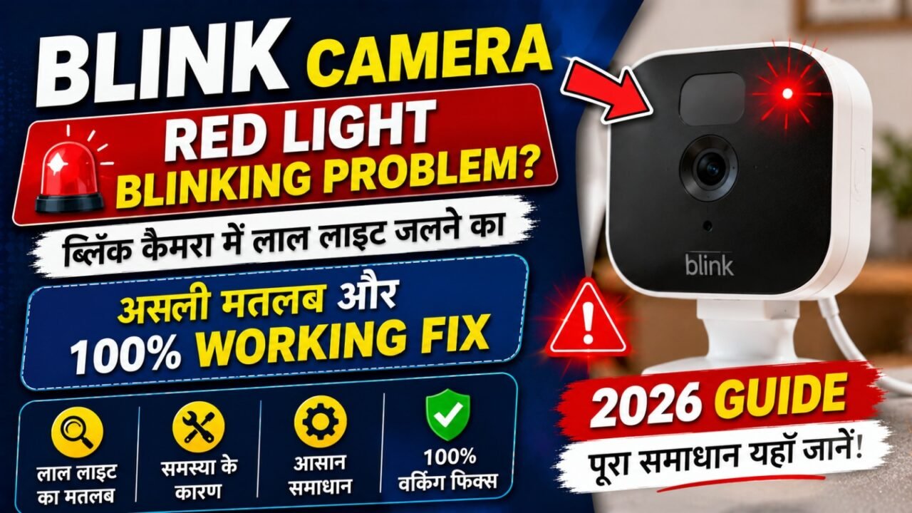 Blink Camera Red Light Blinking Problem? ब्लिंक कैमरा में लाल लाइट जलने का असली मतलब और 100% Working Fix (2026 Guide)