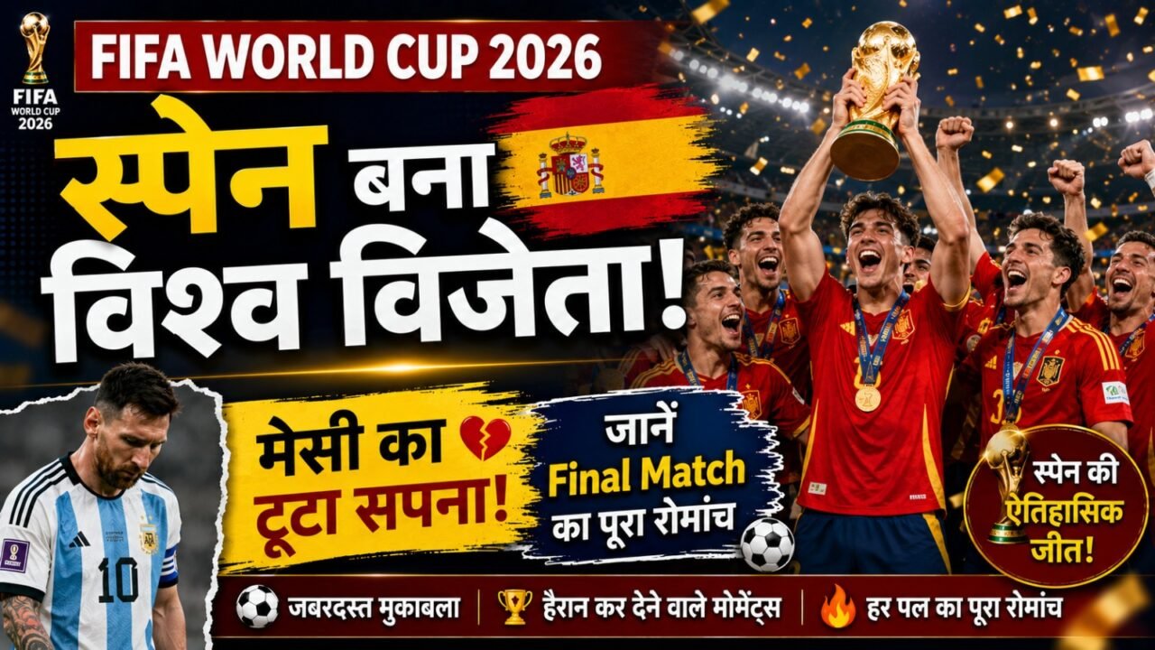 FIFA World Cup 2026 Winner: स्पेन बना विश्व विजेता, मेसी का टूटा सपना! जानें Final Match का पूरा रोमांच