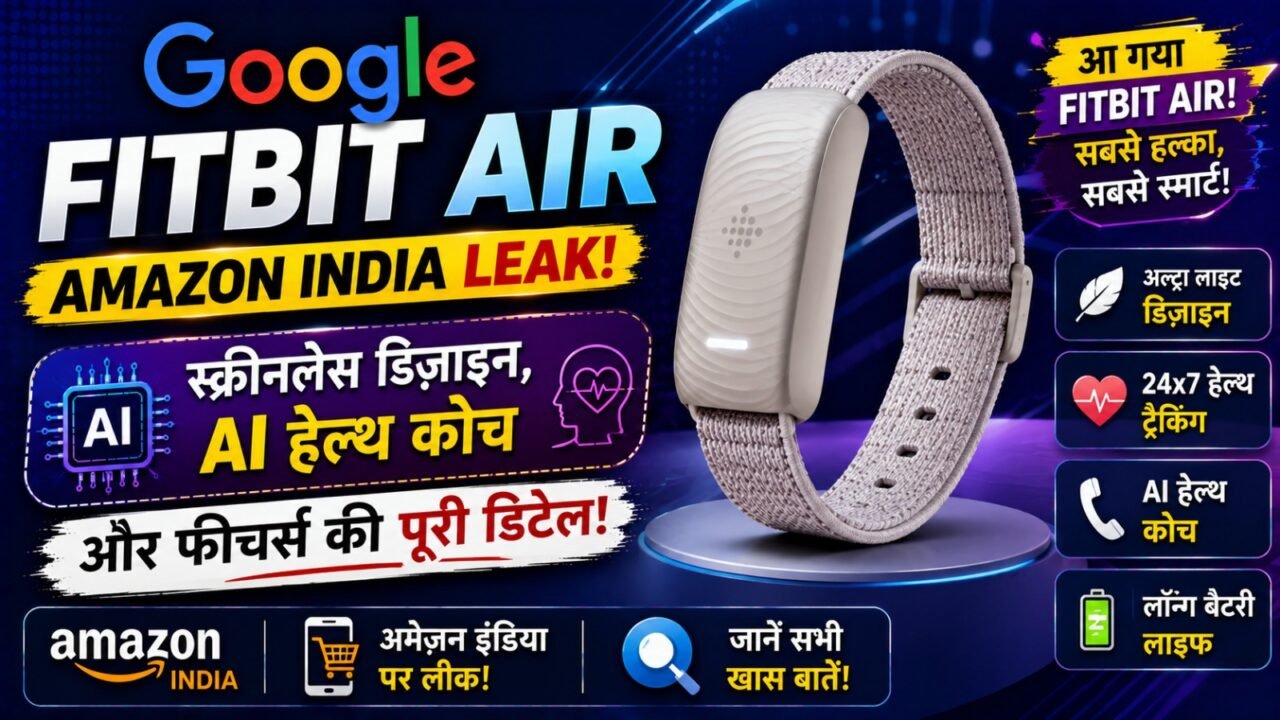Google Fitbit Air Amazon India Leak: स्क्रीनलेस डिज़ाइन, AI हेल्थ कोच और फीचर्स की पूरी डिटेल!