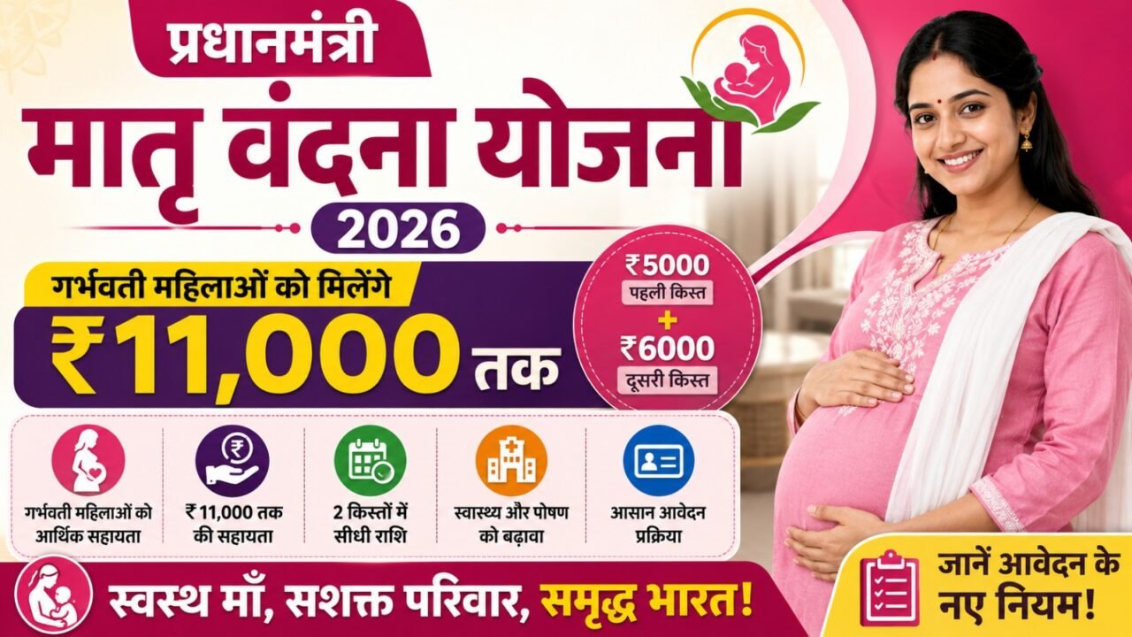 Pradhan Mantri Matru Vandana Yojana 2026: गर्भवती महिलाओं को मिलेंगे ₹11,000 तक (₹5000 + ₹6000), जानें आवेदन के नए नियम
