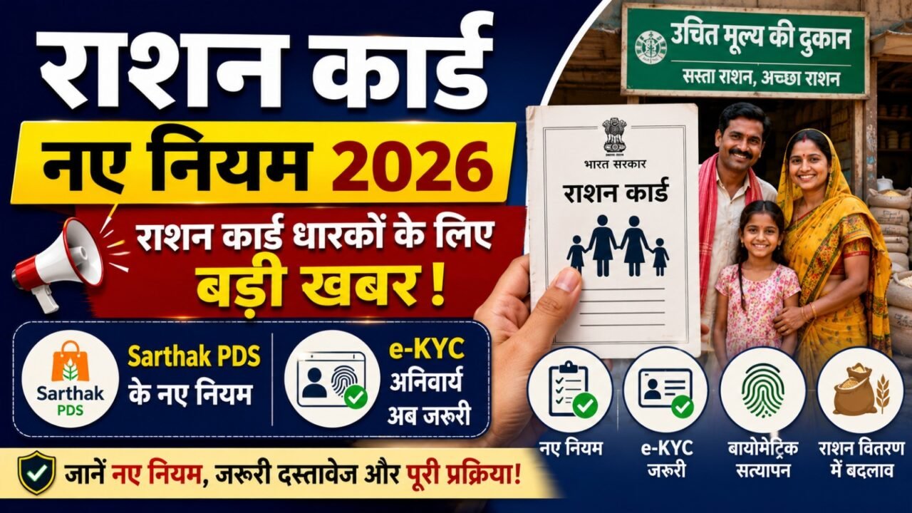 Ration Card New Rules 2026: राशन कार्ड धारकों के लिए बड़ी खबर! Sarthak PDS और e-KYC के नए नियम