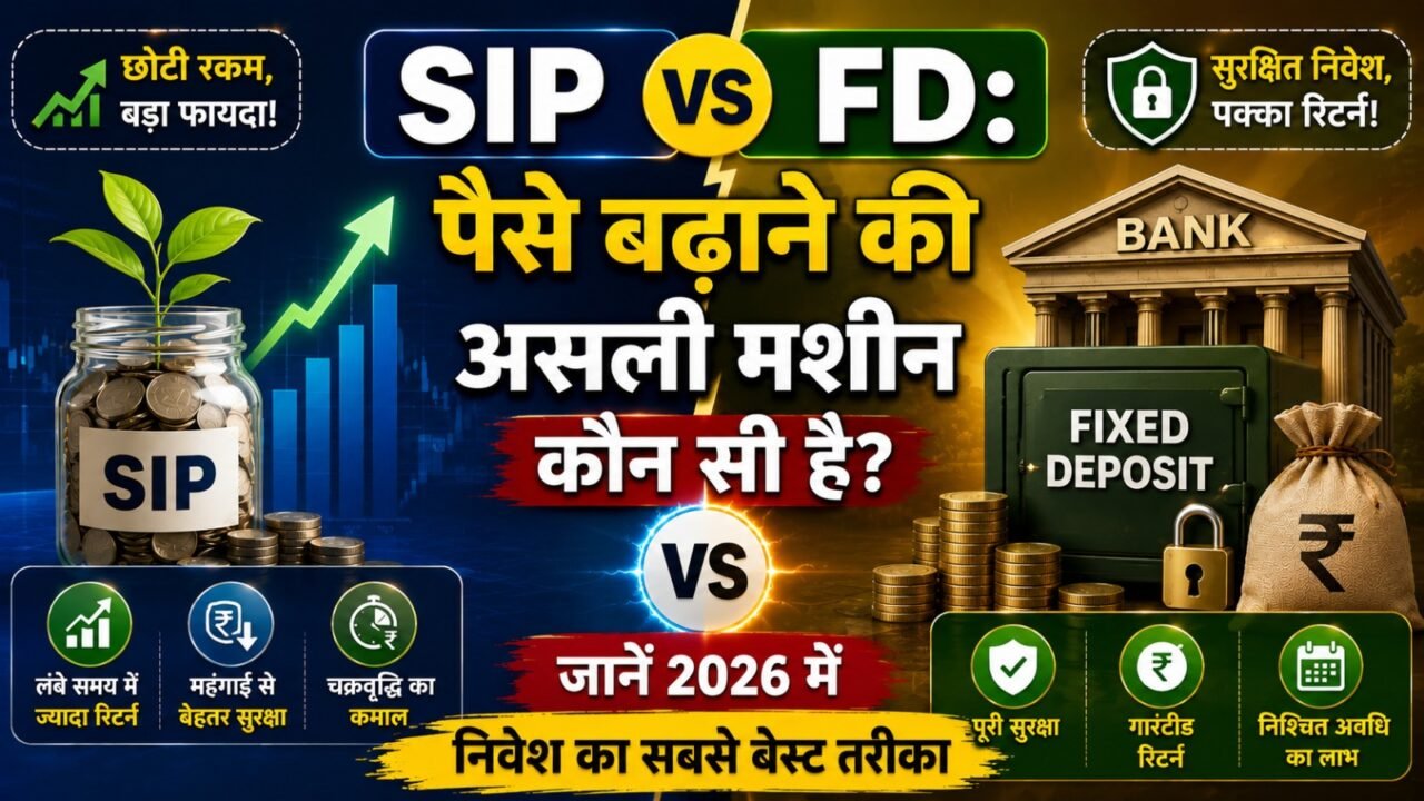 SIP vs FD: पैसे बढ़ाने की असली मशीन कौन सी है? जानें 2026 में निवेश का सबसे बेस्ट तरीका