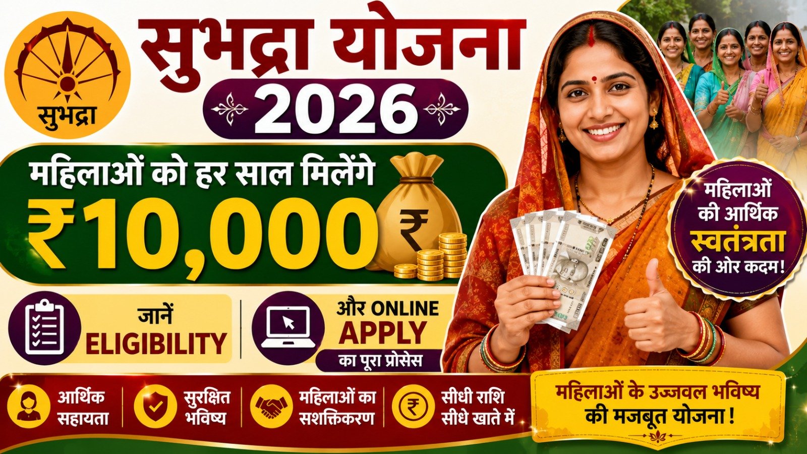 Subhadra Yojana 2026: महिलाओं को हर साल मिलेंगे ₹10,000, जानें Eligibility और Online Apply का पूरा प्रोसेस